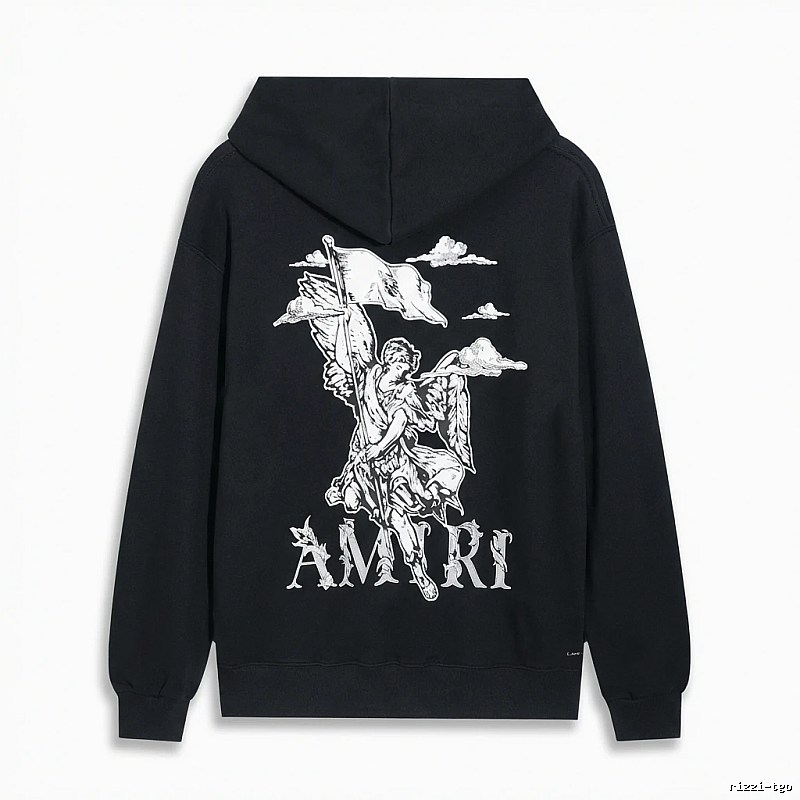 AMIRI Black Sweatshirt with Angel Print