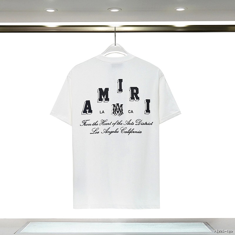 Amiri Daily Graphic T-shirt White Blue Amiri with Visual Detail