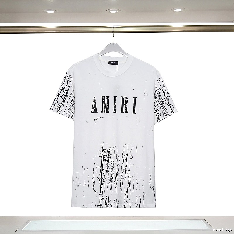 Amiri Easy Match Graphic T-shirt White Blue Amiri for Everyday Use