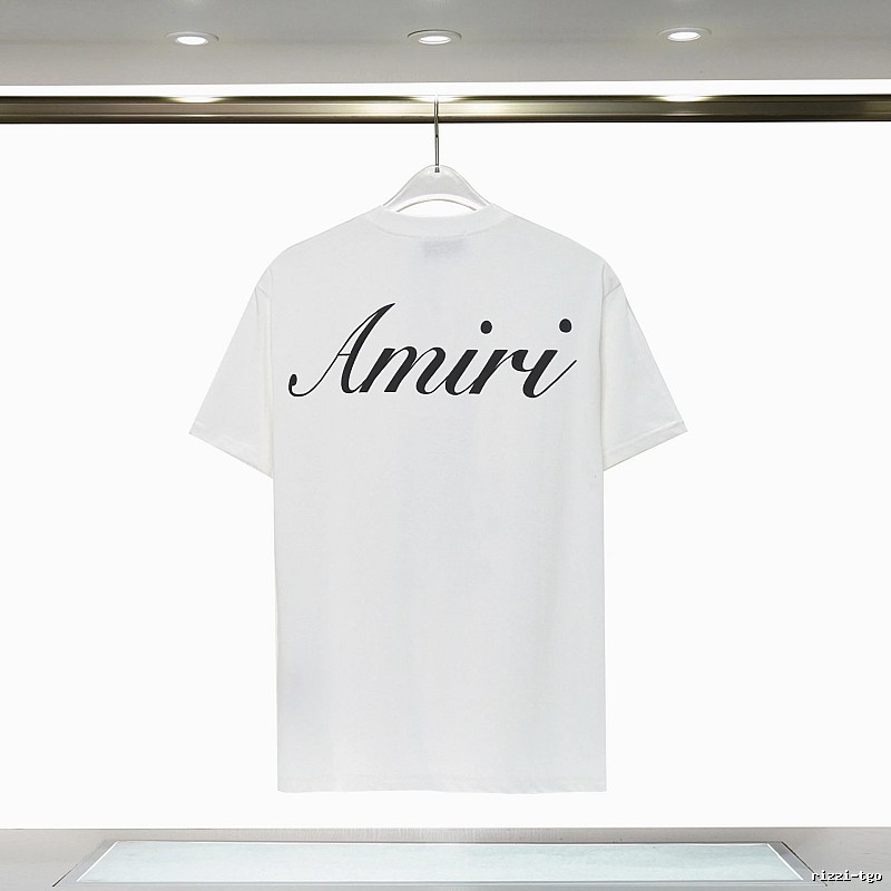 Amiri Easy Match Graphic T-shirt White Blue Amiri for Leisure Wear