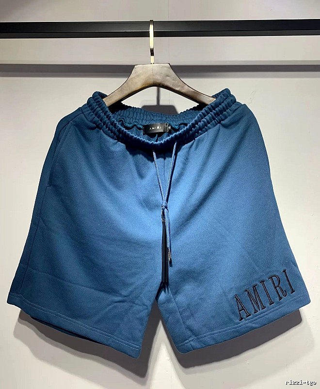 AMIRI Embroidered Casual Style Blue Shorts