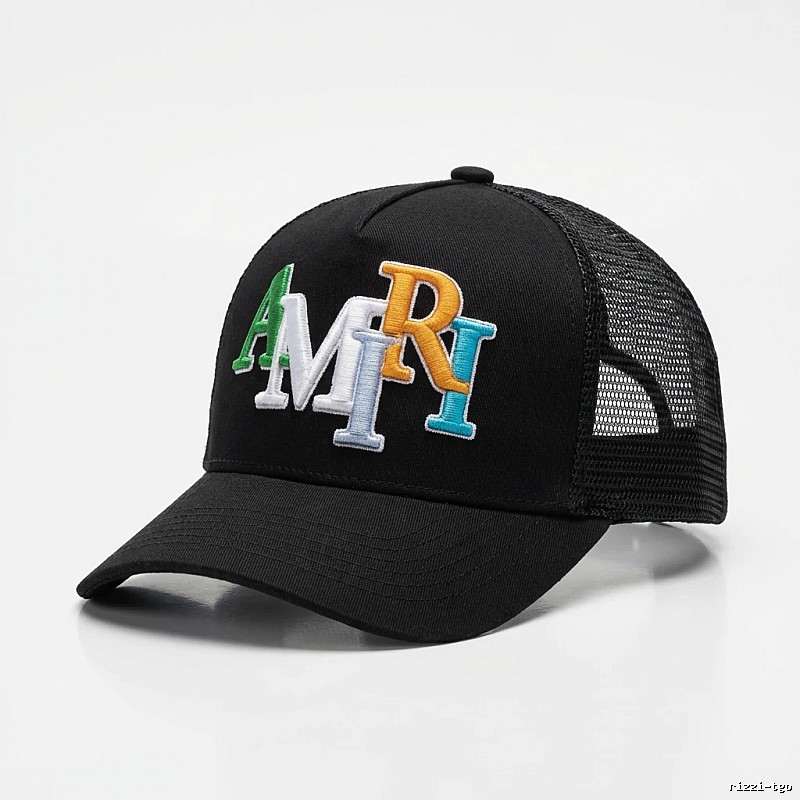 AMIRI letter embroidery black baseball cap