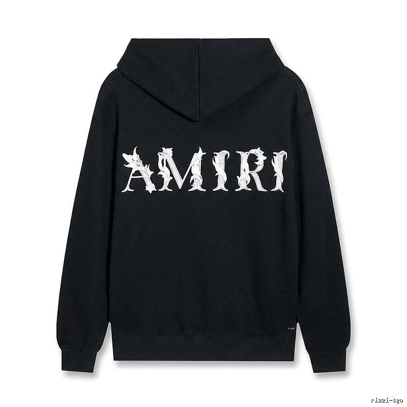 AMIRI letter-style black hoodie