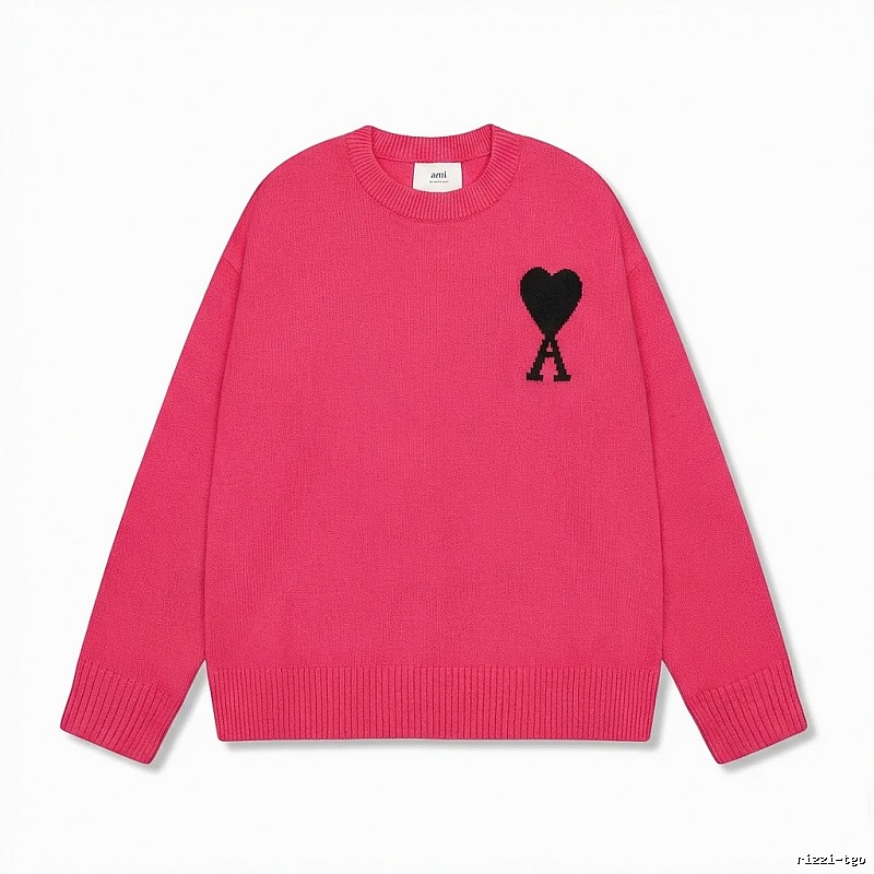 AMIRI Love Trendy Cool Rose Red Sweater