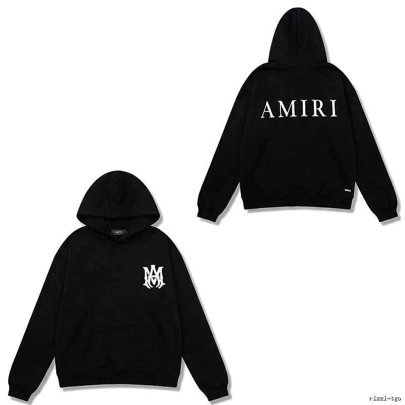 AMIRI minimalist style black hoodie