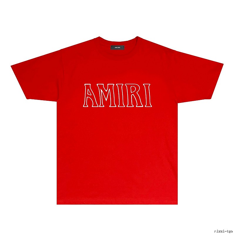 AMIRI minimalist style red T-shirt