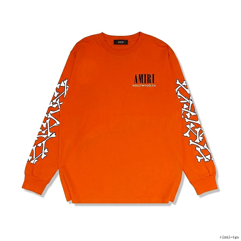 AMIRI orange sweatshirt with skull pattern