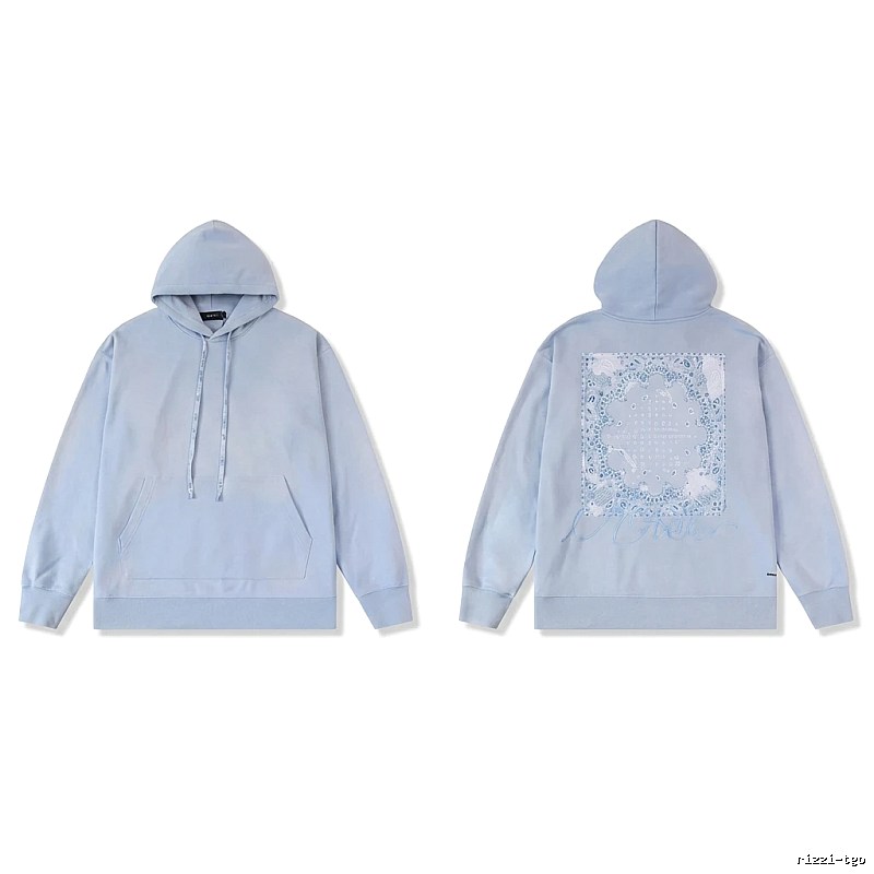 AMIRI Paisley Casual Light Blue Sweatshirt