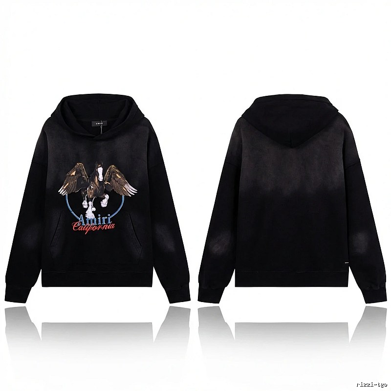AMIRI Pegasus Retro Black Hoodie