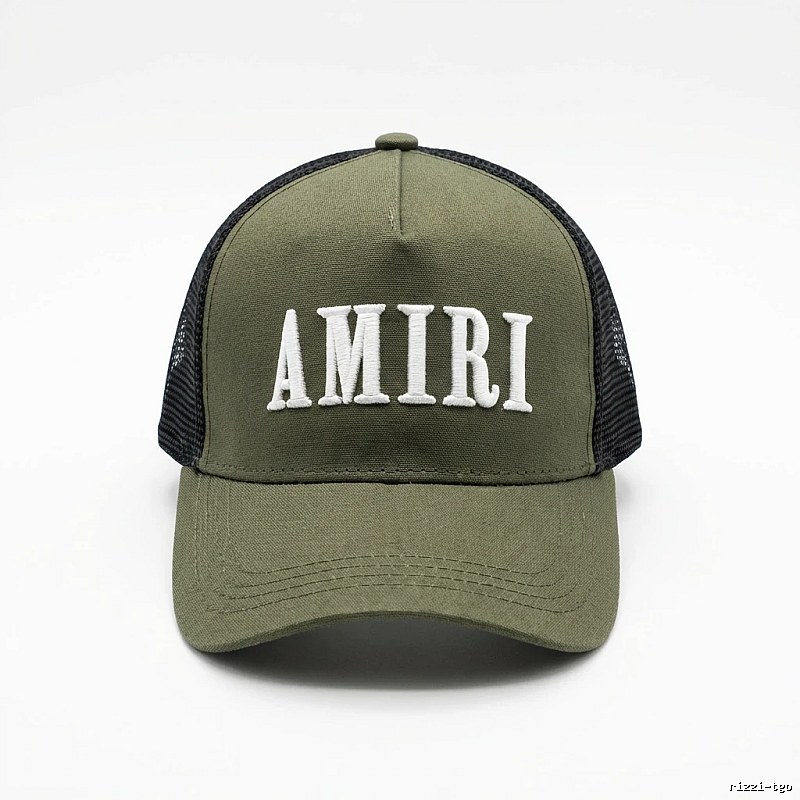 AMIRI Retro Style Olive Green Hat