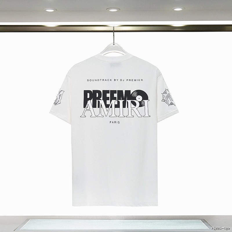 Amiri Sport Graphic T-shirt White Blue Amiri for Warm Weather
