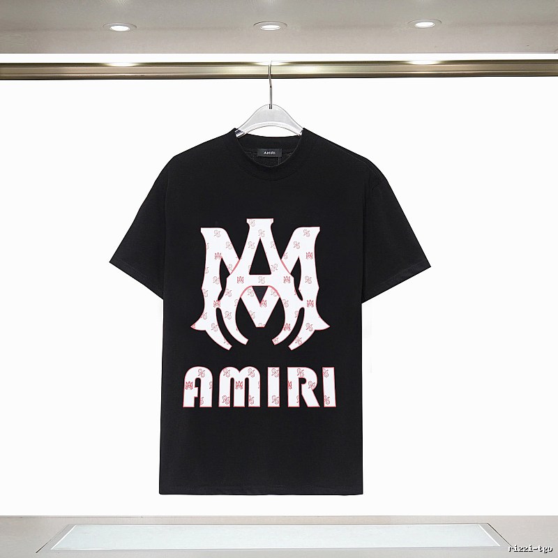 Amiri Summer Graphic T-shirt White Blue Amiri with Clean Finish