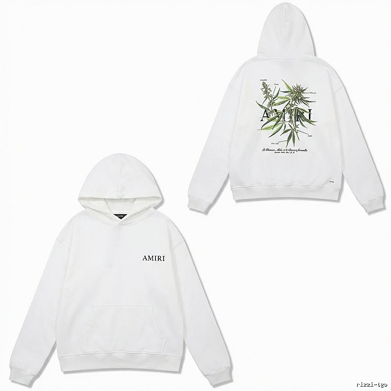 AMIRI White Hoodie with Floral Print Style