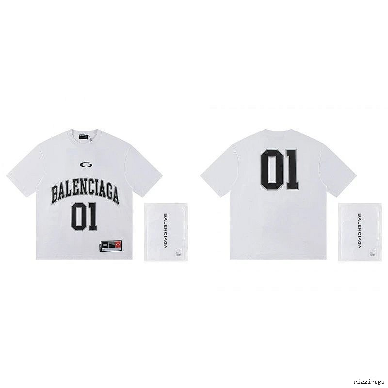 Balenciaga 01 Collection Street Style White Short-sleeve T-shirt