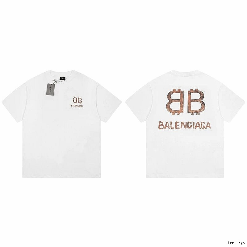 Balenciaga BB Print White T-shirt