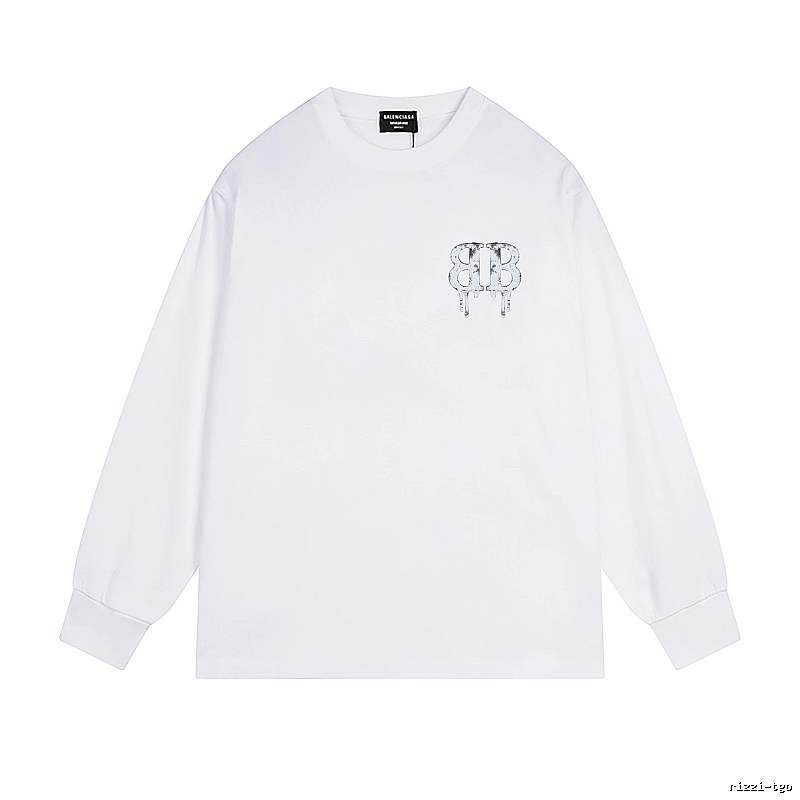 Balenciaga BB-style white sweatshirt