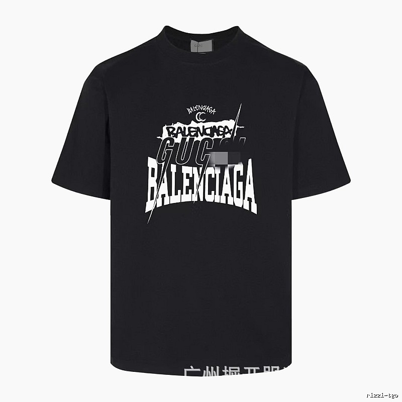 Balenciaga Co-branded Street Style Black Short-sleeve T-shirt