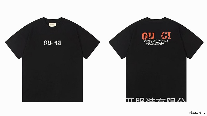 Balenciaga Co-branded Street Style Printed Black T-Shirt