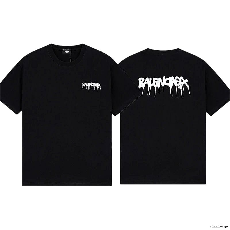 Balenciaga Graffiti Street Style Black T-Shirt