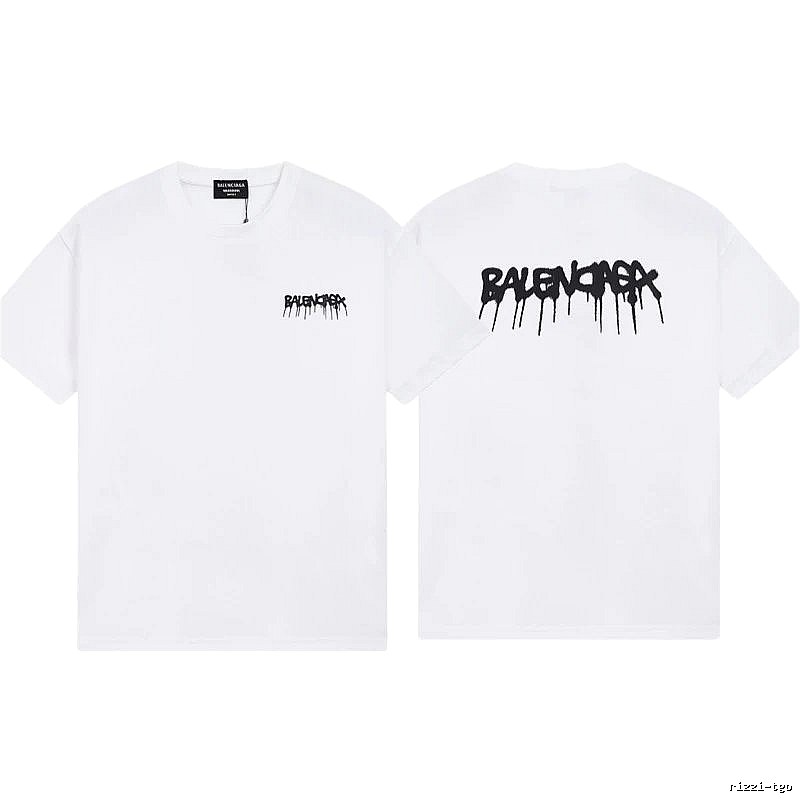 Balenciaga Graffiti Street Style White Short-sleeve T-shirt