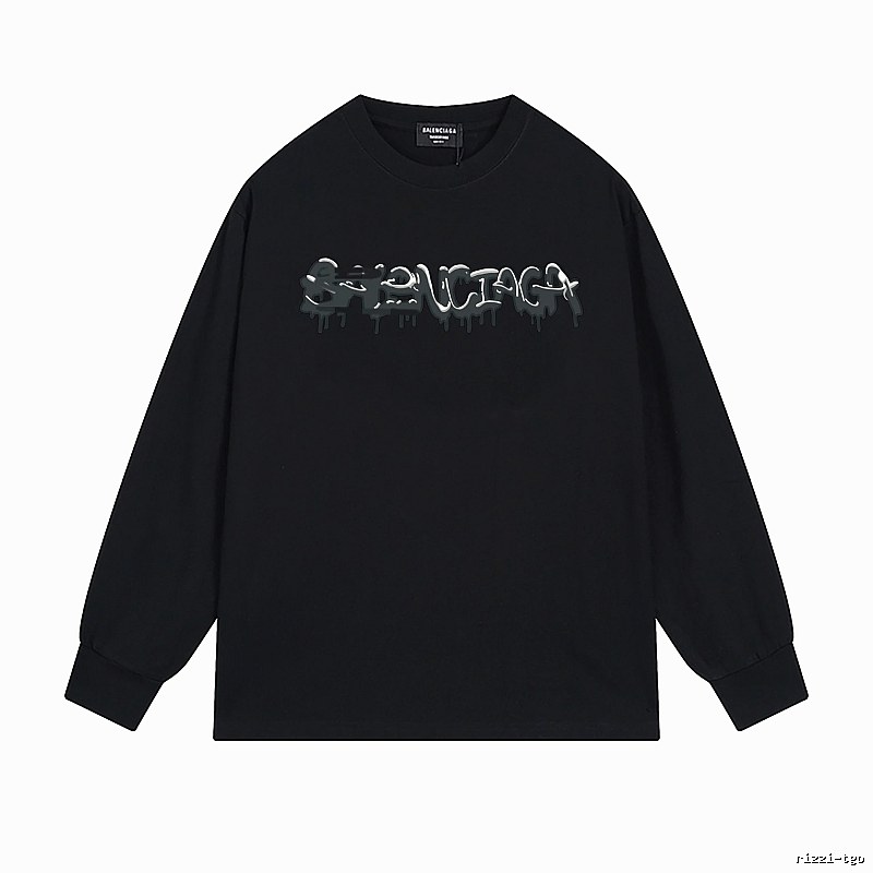 Balenciaga graffiti-style black long-sleeve