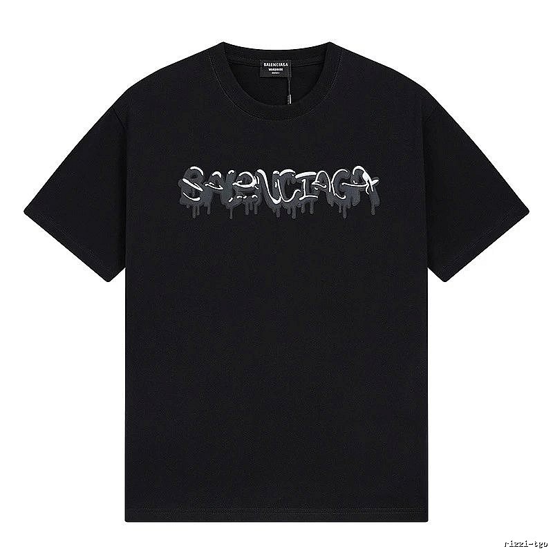 Balenciaga graffiti-style black T-shirt