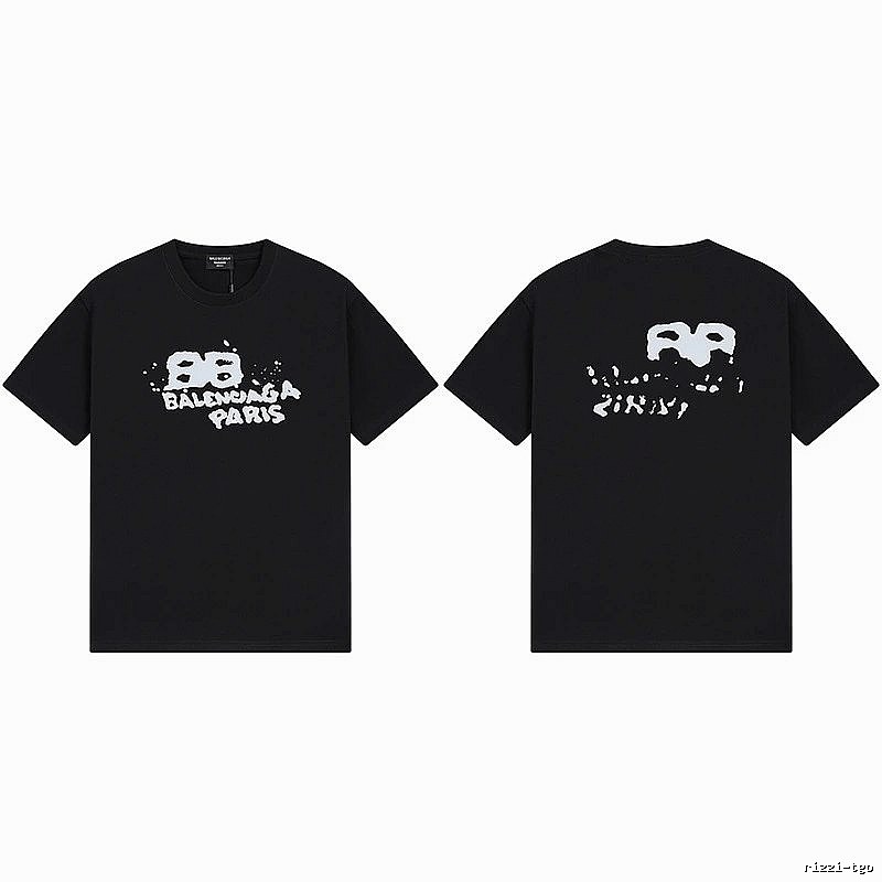 Balenciaga graffiti-style black T-shirt