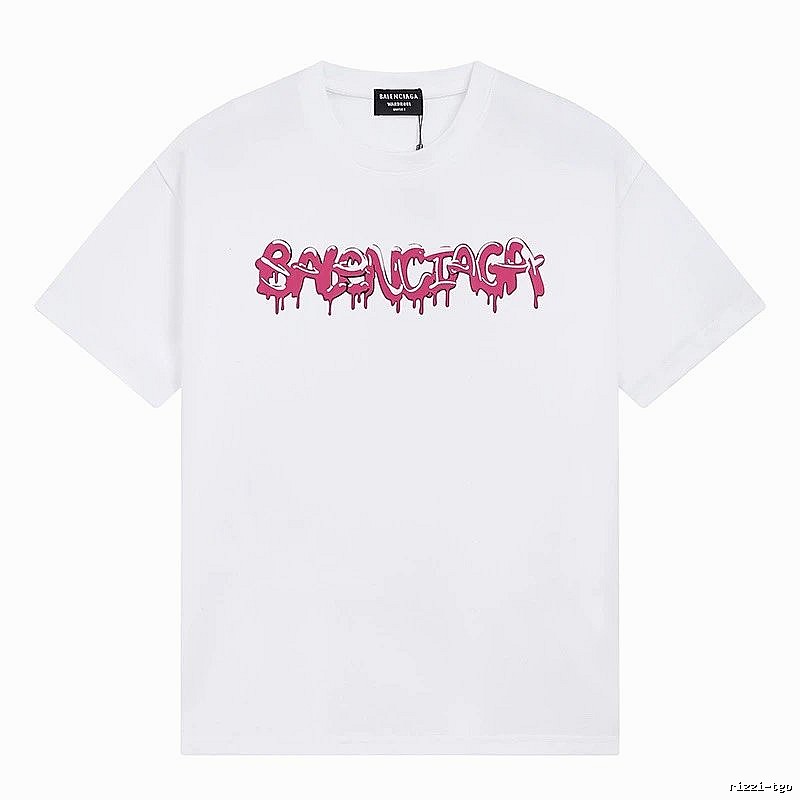 Balenciaga graffiti-style white T-shirt