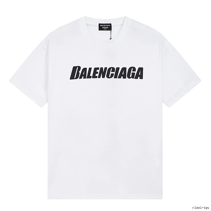 Balenciaga Letter Print Trendy White T-Shirt