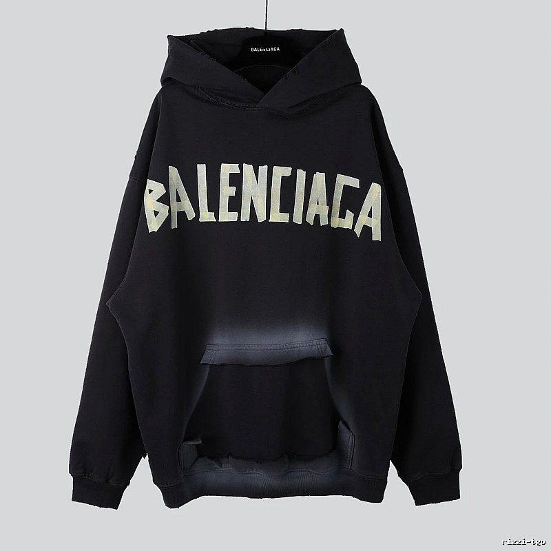 Balenciaga letter-style black sweatshirt