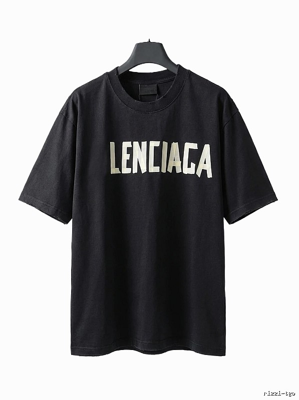 Balenciaga letter-style black T-shirt