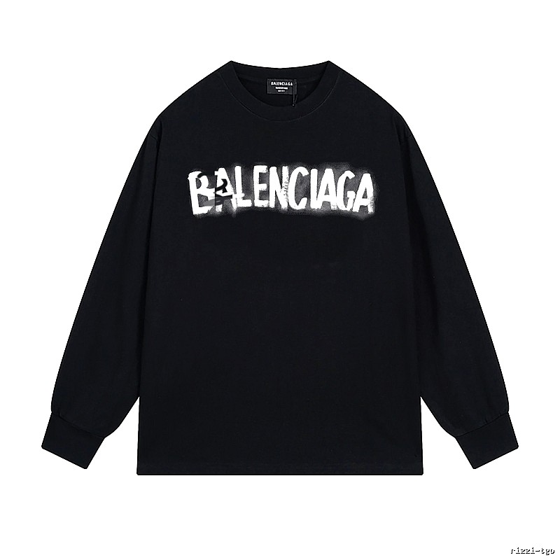 Balenciaga letter style black T-shirt