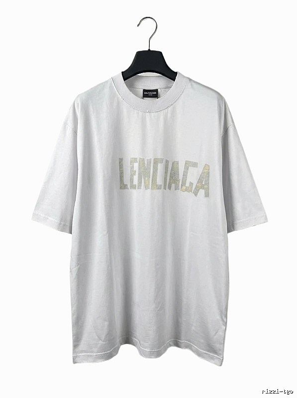Balenciaga letter-style white T-shirt