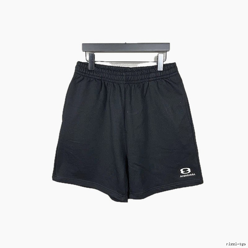 Balenciaga minimalist style black shorts