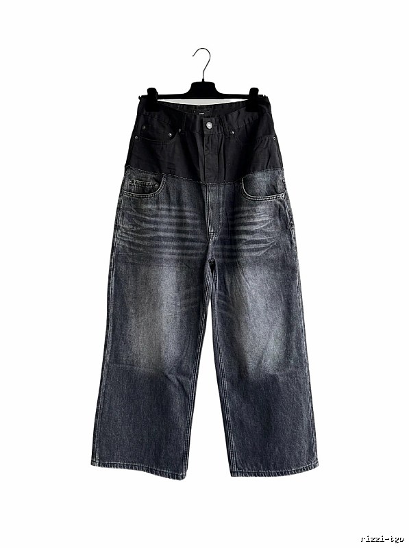 Balenciaga patchwork denim wide-leg pants