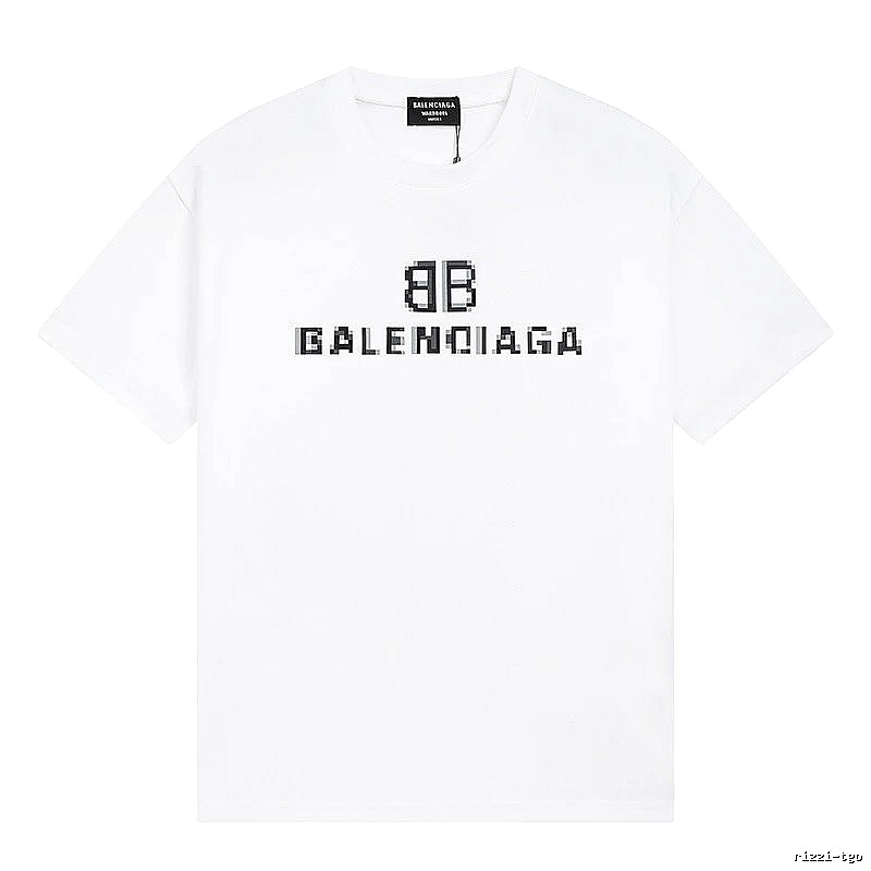 Balenciaga pixel-style white T-shirt