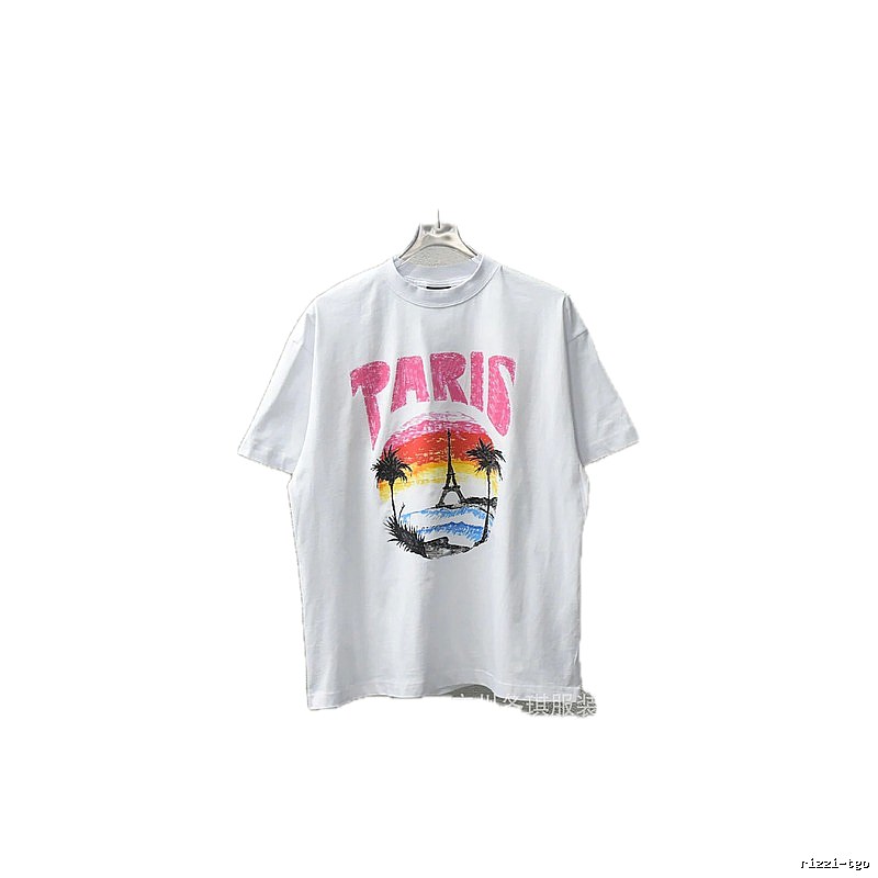Balenciaga Printed Casual White T-shirt
