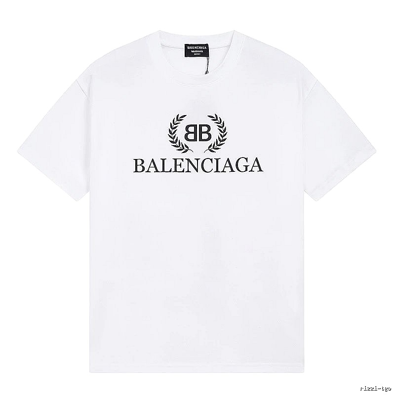 Balenciaga Printed Simple White T-shirt