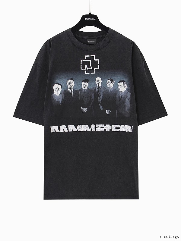 Balenciaga Rock Style Black T-shirt