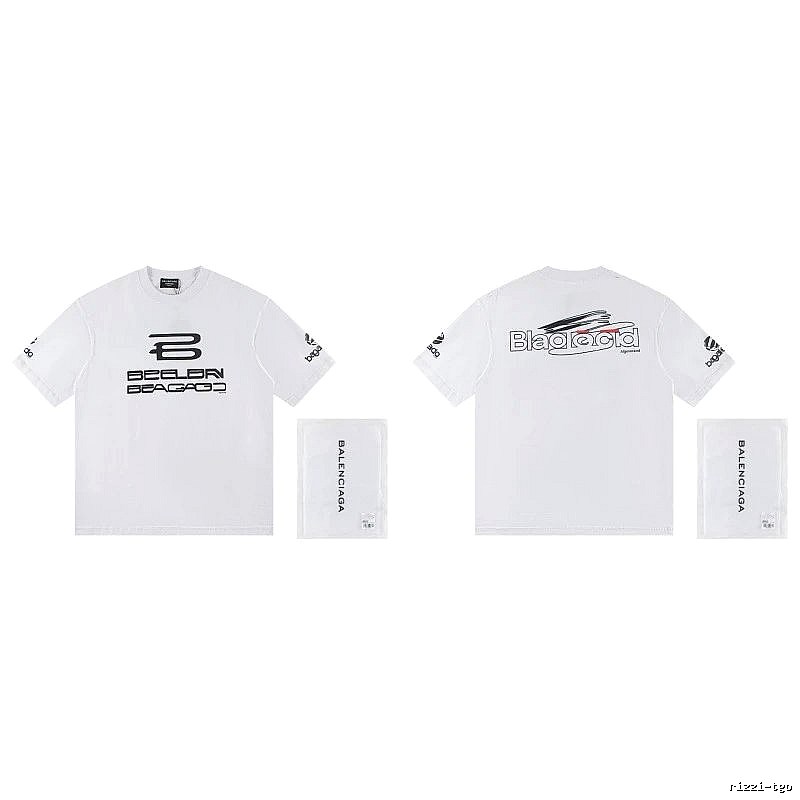 Balenciaga Trendy Racing Print White T-Shirt