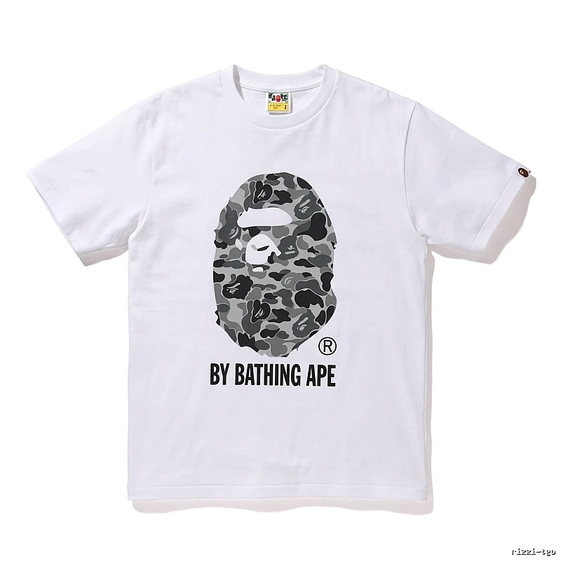 Bape Ape Head Camouflage Style White T-shirt
