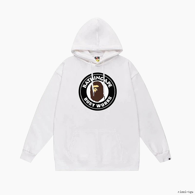 Bape Black Label Casual Style White Hoodie