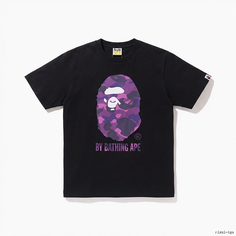 Bape camouflage-style black T-shirt