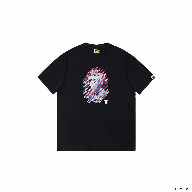 Bape camouflage style black T-shirt
