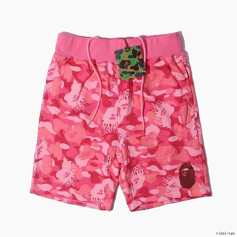 Bape camouflage-style pink shorts