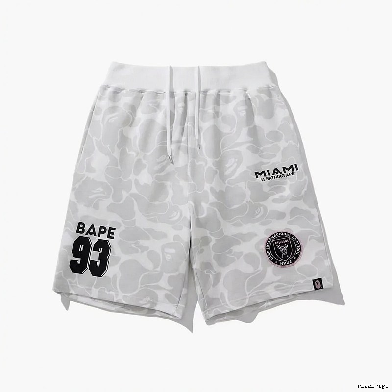 Bape camouflage style white shorts