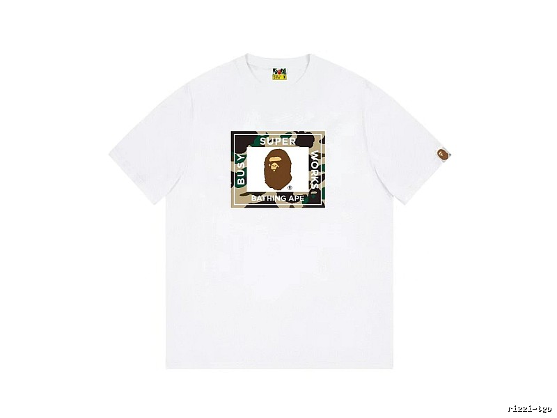 Bape camouflage-style white T-shirt