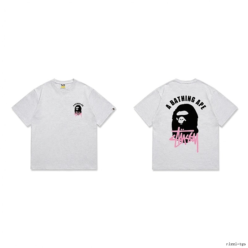 Bape Pink Trendy and Cool Short-sleeve Shirt