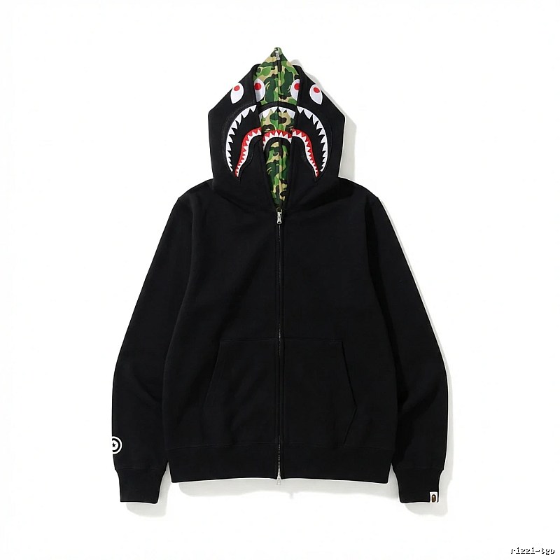 Bape Shark Camouflage Style Black Sweatshirt