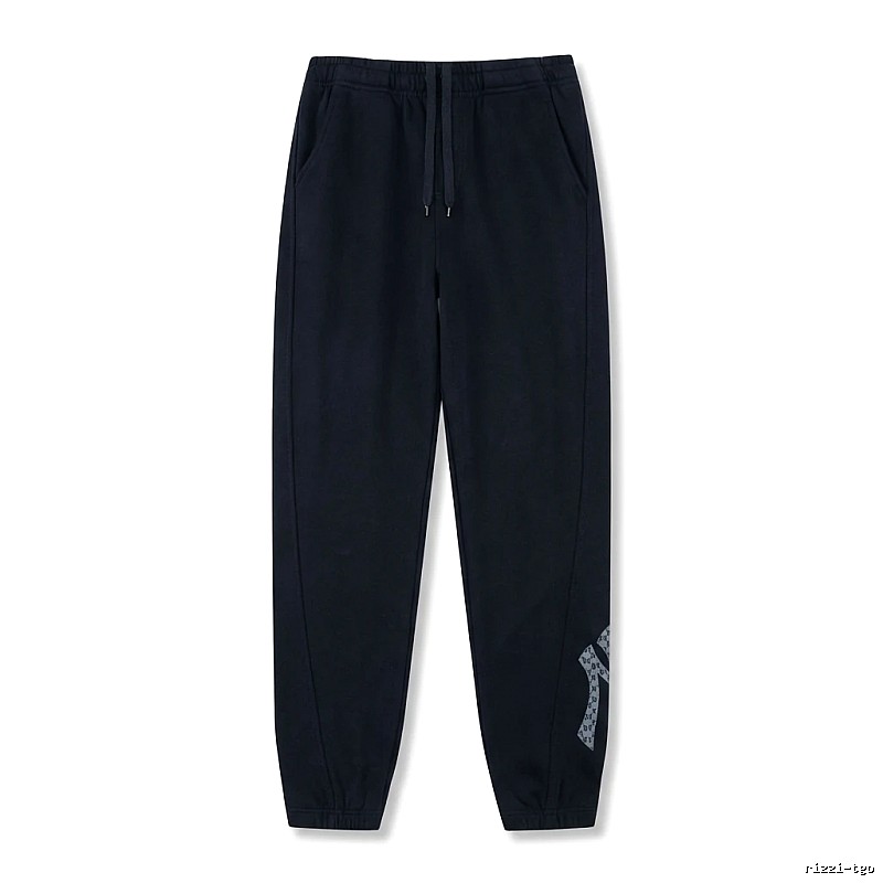 Basic style casual black pants of MLB